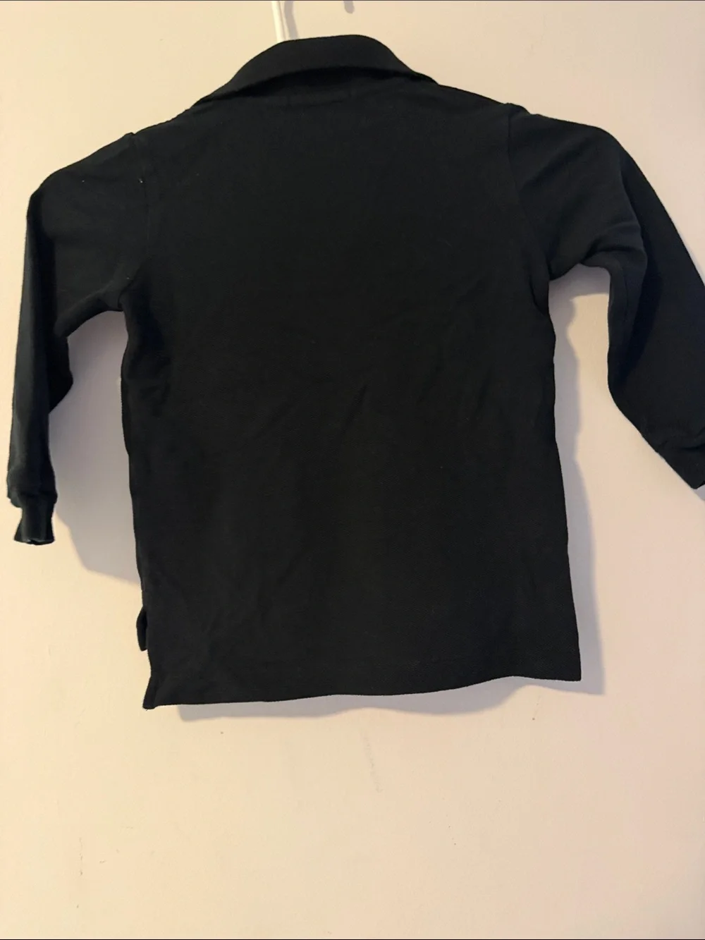 Ralph Lauren Black Long-Sleeve Polo with Purple Pony